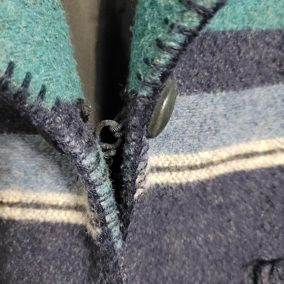 Mid-West Garment Co. Saddle Blanket Coat 16 Fringe Southwest Wool Western Boho - Picture 4 of 7